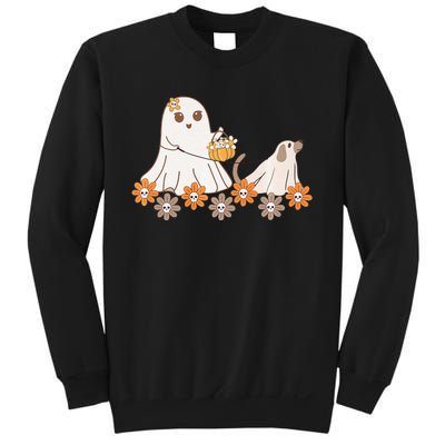 Cute Ghost Walking Dog Sweatshirt