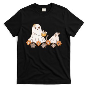 Cute Ghost Walking Dog T-Shirt