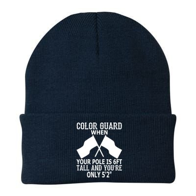 Color Guard When Pole Is 6ft And You Are 52 Knit Cap Winter Beanie