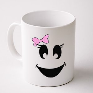 Cute Ghost With Bow Ghoul Face Halloween Coffee Mug