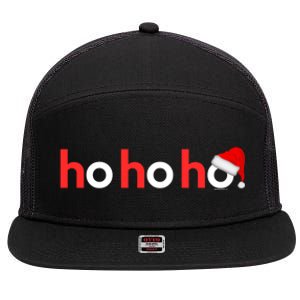 Christmas Gift Xmas Gift Idea Ho Ho Ho Cute Gift 7 Panel Mesh Trucker Snapback Hat