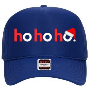 Christmas Gift Xmas Gift Idea Ho Ho Ho Cute Gift High Crown Mesh Back Trucker Hat