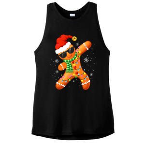 Christmas Gingerbread Xmas Lights Ladies PosiCharge Tri-Blend Wicking Tank