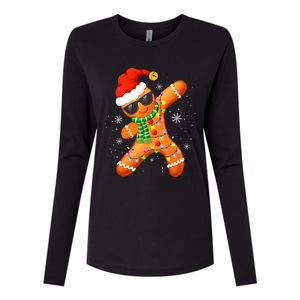 Christmas Gingerbread Xmas Lights Womens Cotton Relaxed Long Sleeve T-Shirt