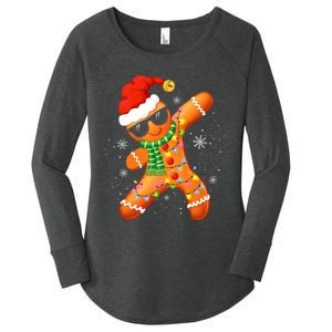 Christmas Gingerbread Xmas Lights Women's Perfect Tri Tunic Long Sleeve Shirt