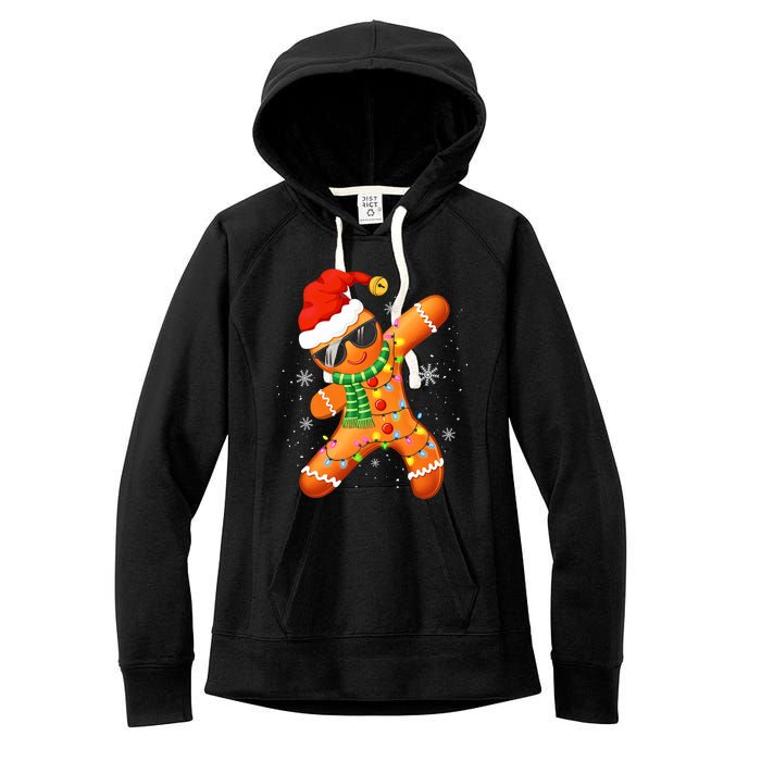 Christmas Gingerbread Xmas Lights Women's Fleece Hoodie