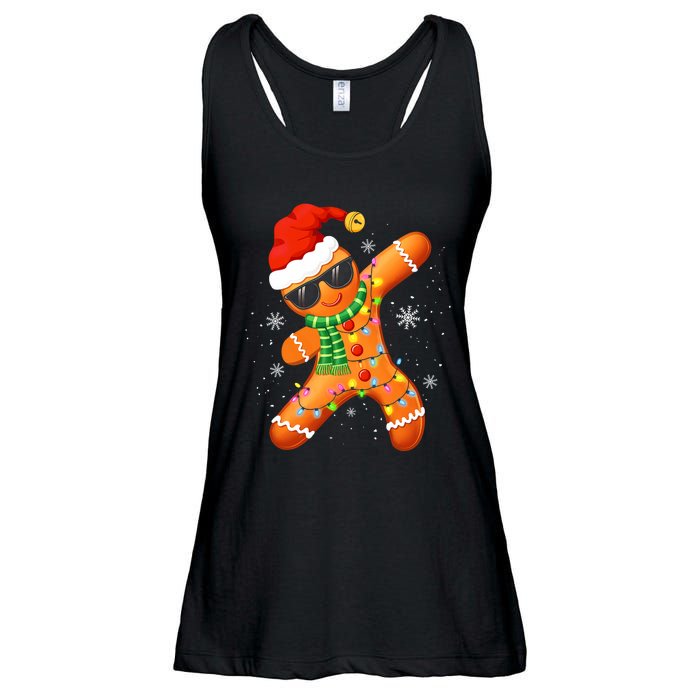 Christmas Gingerbread Xmas Lights Ladies Essential Flowy Tank