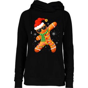 Christmas Gingerbread Xmas Lights Womens Funnel Neck Pullover Hood