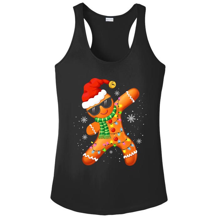 Christmas Gingerbread Xmas Lights Ladies PosiCharge Competitor Racerback Tank