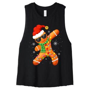 Christmas Gingerbread Xmas Lights Women's Racerback Cropped Tank