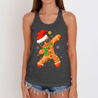 Christmas Gingerbread Xmas Lights Women's Knotted Racerback Tank