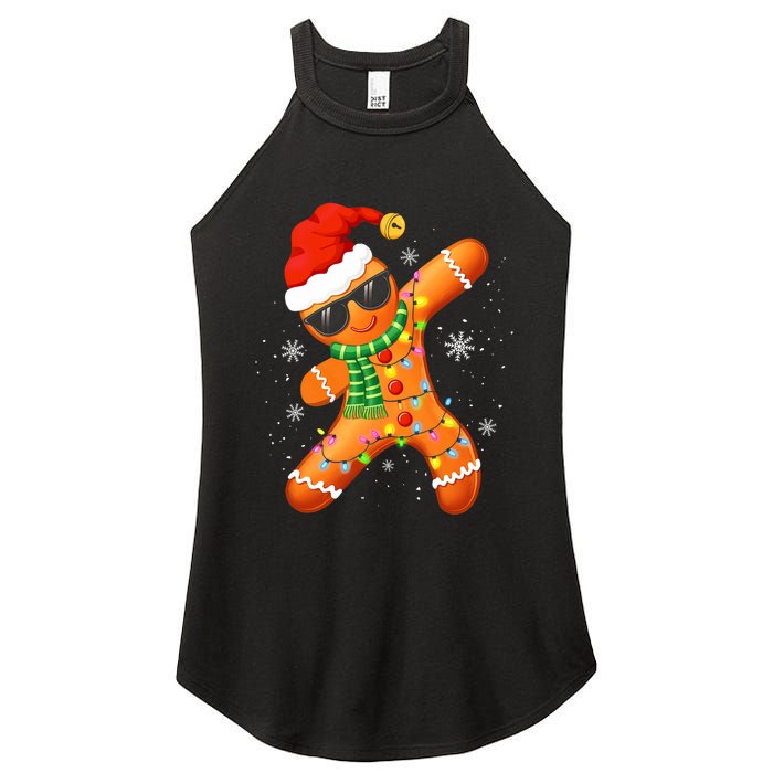 Christmas Gingerbread Xmas Lights Women's Perfect Tri Rocker Tank