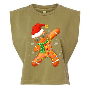 Christmas Gingerbread Xmas Lights Garment-Dyed Women's Muscle Tee