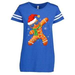 Christmas Gingerbread Xmas Lights Enza Ladies Jersey Football T-Shirt