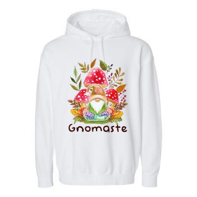 Cute Gnomaste Yoga Gnome Namaste Meditation Zen Garment-Dyed Fleece Hoodie