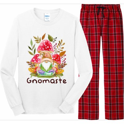 Cute Gnomaste Yoga Gnome Namaste Meditation Zen Long Sleeve Pajama Set