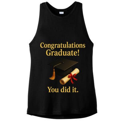 Congratulations Graduate You Did It Class Of 2025 Ladies PosiCharge Tri-Blend Wicking Tank