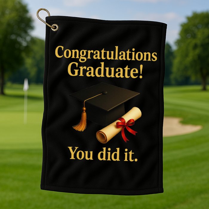 Congratulations Graduate You Did It Class Of 2025 Golf Towel