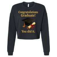 Congratulations Graduate You Did It Class Of 2025 Cropped Pullover Crew