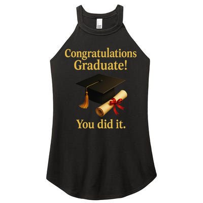 Congratulations Graduate You Did It Class Of 2025 Women's Perfect Tri Rocker Tank