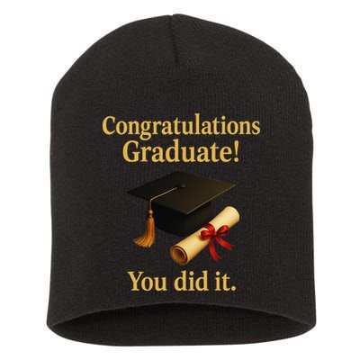 Congratulations Graduate You Did It Class Of 2025 Short Acrylic Beanie