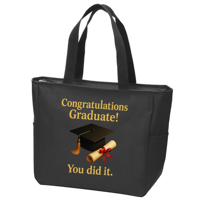 Congratulations Graduate You Did It Class Of 2025 Zip Tote Bag