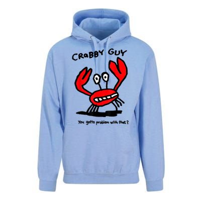 Crabby Guy You Gotta Problem With That Unisex Surf Hoodie