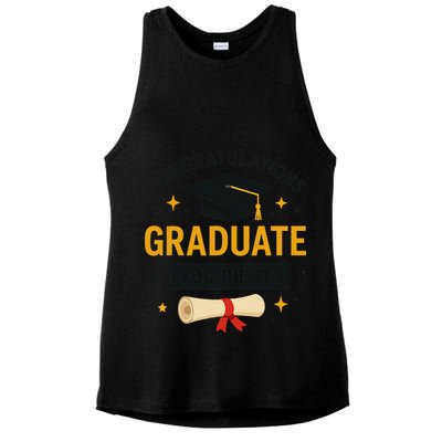 Congratulations Graduate You Did It Class Of 2025 Ladies PosiCharge Tri-Blend Wicking Tank