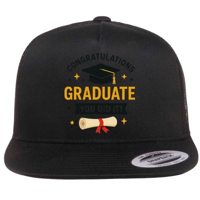 Congratulations Graduate You Did It Class Of 2025 Flatbill Hat