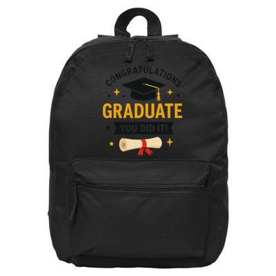 Congratulations Graduate You Did It Class Of 2025 16 in Basic Backpack