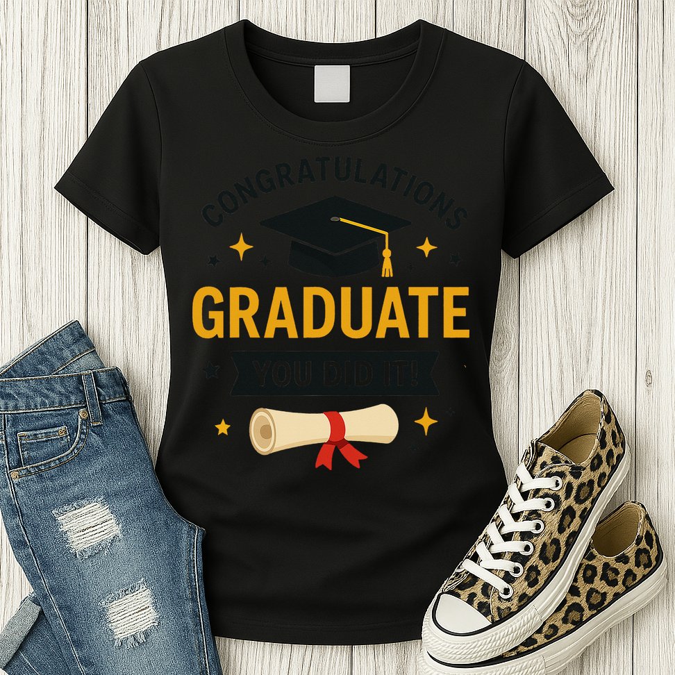 Congratulations Graduate You Did It Class Of 2025 Womens T-Shirt