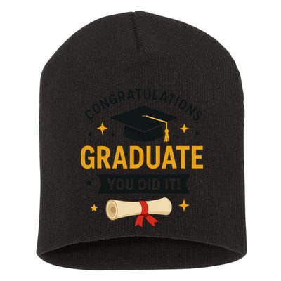 Congratulations Graduate You Did It Class Of 2025 Short Acrylic Beanie