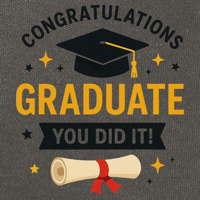 Congratulations Graduate You Did It Class Of 2025 Cotton Canvas Backpack