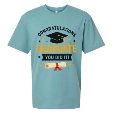 Congratulations Graduate You Did It Class Of 2025 Sueded Cloud Jersey T-Shirt