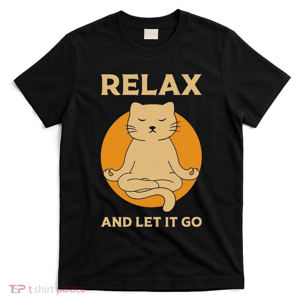Cat Graphic Yoga Zen Meditation T-Shirt