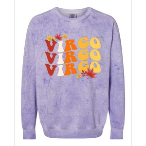 Capricorn Girl Zodiac Sign Astrology Fall Vibes Colorblast Crewneck Sweatshirt