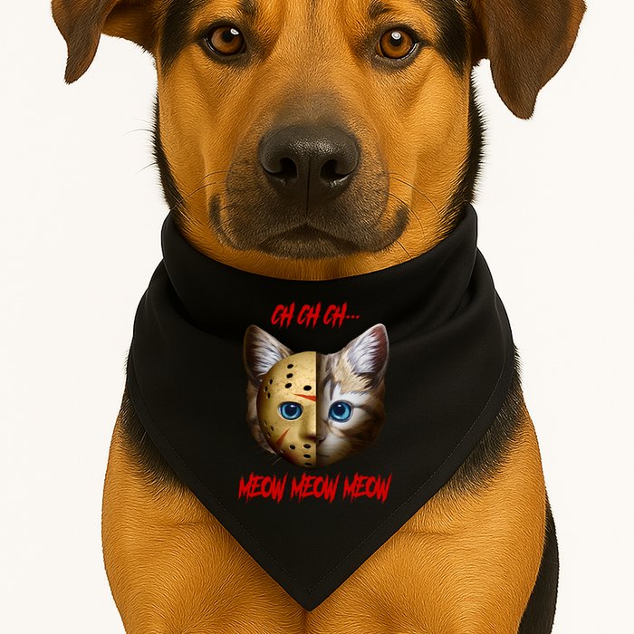 Ch Ch Ch Meow Meow Meow Cat Horror Movie USA-Made Doggie Bandana