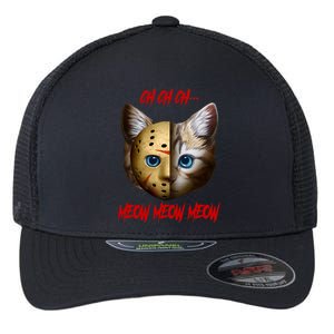 Ch Ch Ch Meow Meow Meow Cat Horror Movie Flexfit Unipanel Trucker Cap