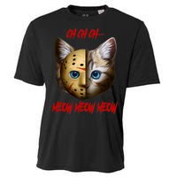 Ch Ch Ch Meow Meow Meow Cat Horror Movie Cooling Performance Crew T-Shirt