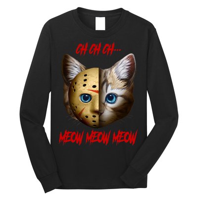 Ch Ch Ch Meow Meow Meow Cat Horror Movie Long Sleeve Shirt