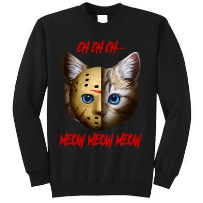 Ch Ch Ch Meow Meow Meow Cat Horror Movie Sweatshirt