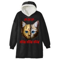 Ch Ch Ch Meow Meow Meow Cat Horror Movie Hooded Wearable Blanket