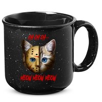 Ch Ch Ch Meow Meow Meow Cat Horror Movie 15oz Campfire Ceramic Mug
