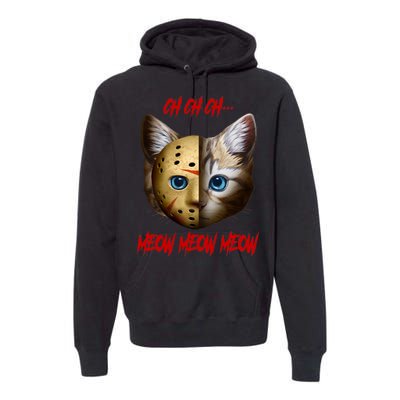 Ch Ch Ch Meow Meow Meow Cat Horror Movie Premium Hoodie