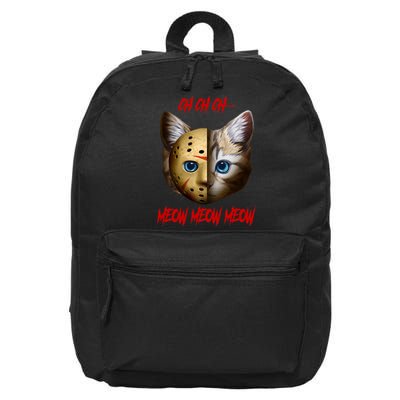 Ch Ch Ch Meow Meow Meow Cat Horror Movie 16 in Basic Backpack