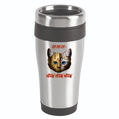 Ch Ch Ch Meow Meow Meow Cat Horror Movie 16oz Travel Tumbler