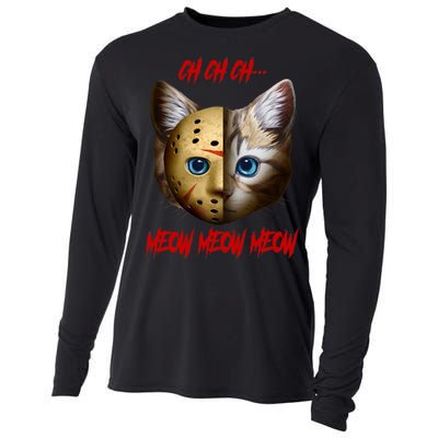 Ch Ch Ch Meow Meow Meow Cat Horror Movie Cooling Performance Long Sleeve Crew