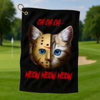 Ch Ch Ch Meow Meow Meow Cat Horror Movie Golf Towel
