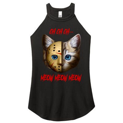 Ch Ch Ch Meow Meow Meow Cat Horror Movie Women's Perfect Tri Rocker Tank