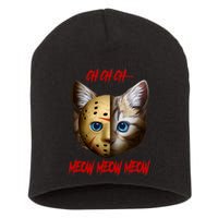 Ch Ch Ch Meow Meow Meow Cat Horror Movie Short Acrylic Beanie